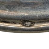 Antique German Porcelain Meissen Zwiebelmunster Teapot with silver, mid 180