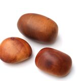 Set of three wooden paperweights 70s