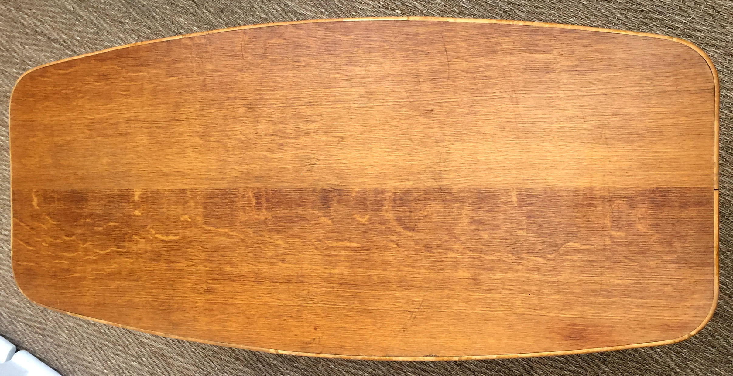 Rattan coffee table and solid wood tray