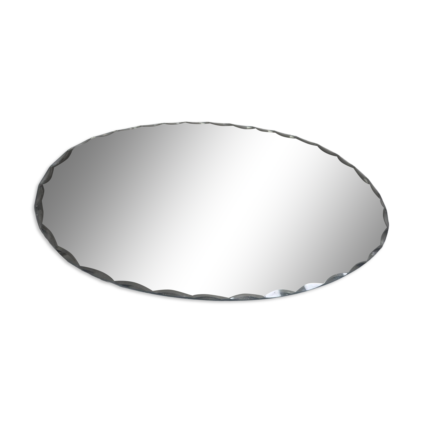 vintage oval mirror with bevelled edge