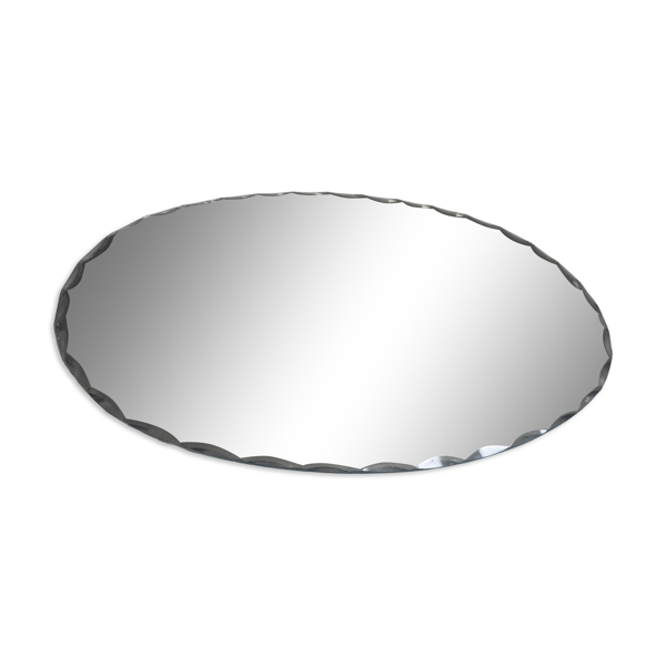 miroir vintage ovale bord biseauté