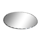 vintage oval mirror with bevelled edge