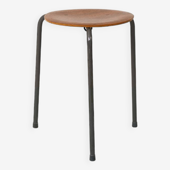 Tabouret en métal et teck