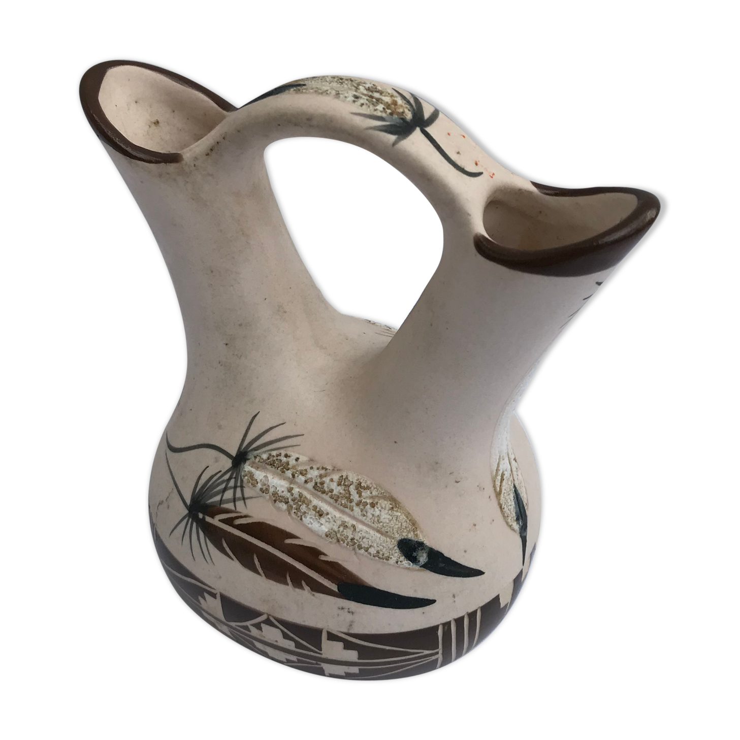 Ancient vase soliflore double betty selly 1959 vintage ceramics