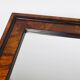 Square Biedermeier Antique 19th Century Walnut Wall Mirror, Vienna, 1850s