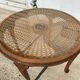 Coffee table, wood, glass and cannage, France, nineteenth century