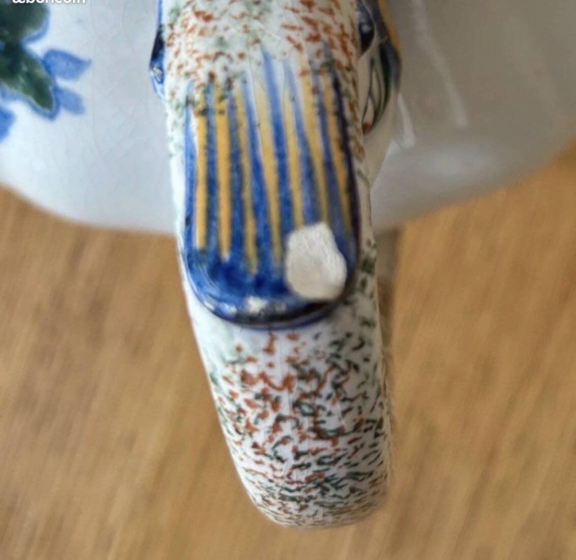 Gien teapot "Rooster and Peony"