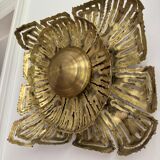 Brass sun wall sconce by Svend Aage Sørensen, Denmark, 1960s, brutalist