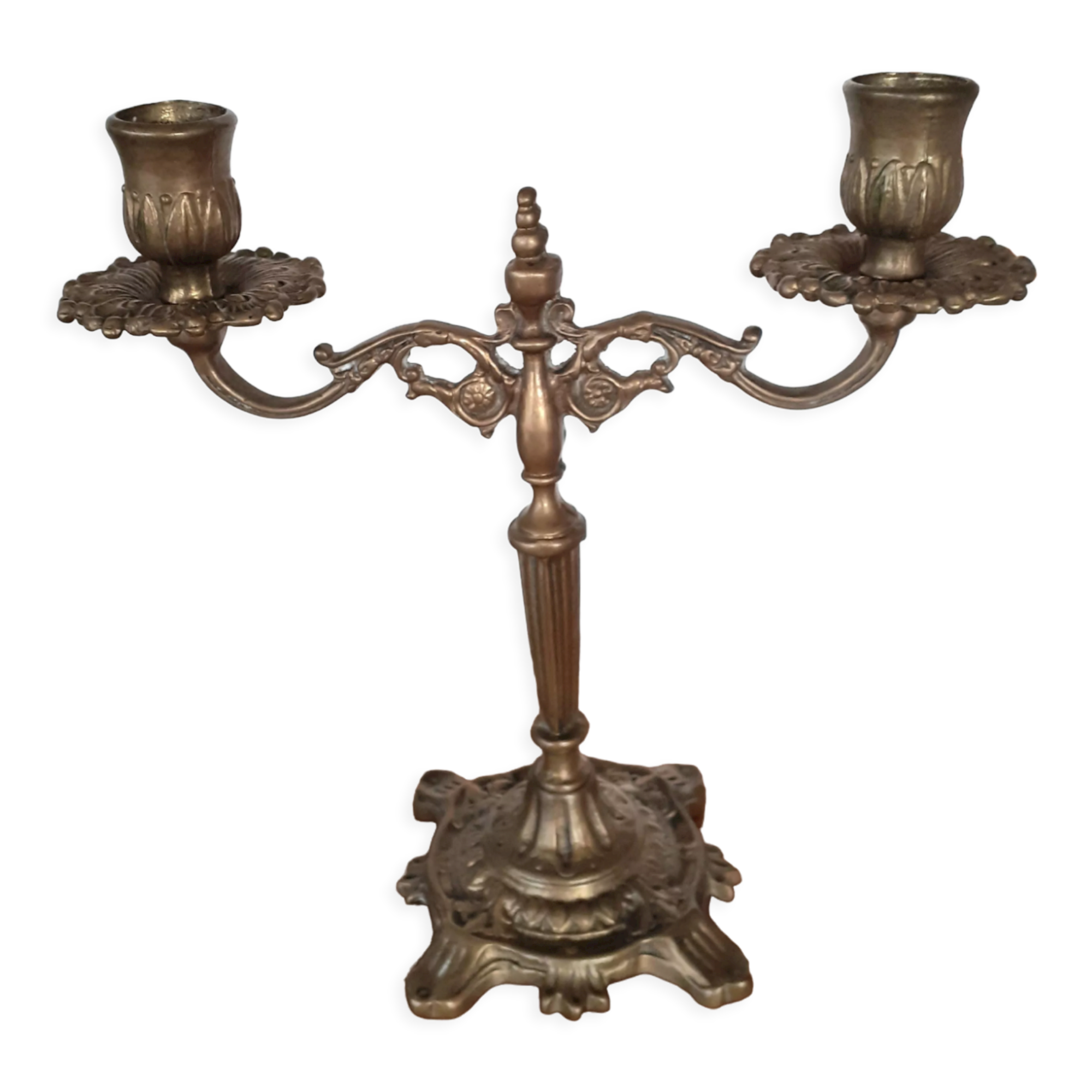 Chandelier deux feux en laiton