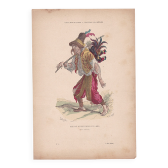 An Illustration an image a period plate: editor F . Roy costumes of Paris