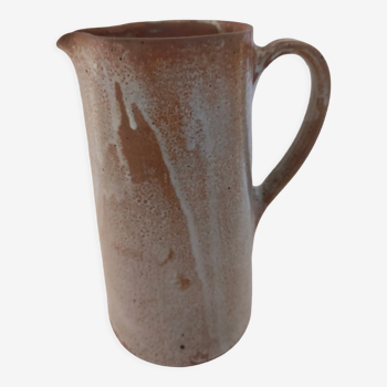 Glazed stoneware pitcher