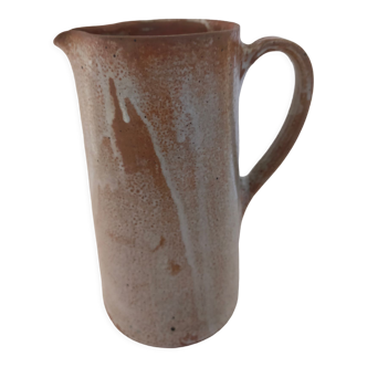 Glazed stoneware pitcher