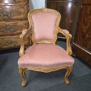 Child's armchair in Louis-Philippe style in walnut, second half of the 20th century.
