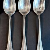 Set of 5 small silver-plated art deco style spoons