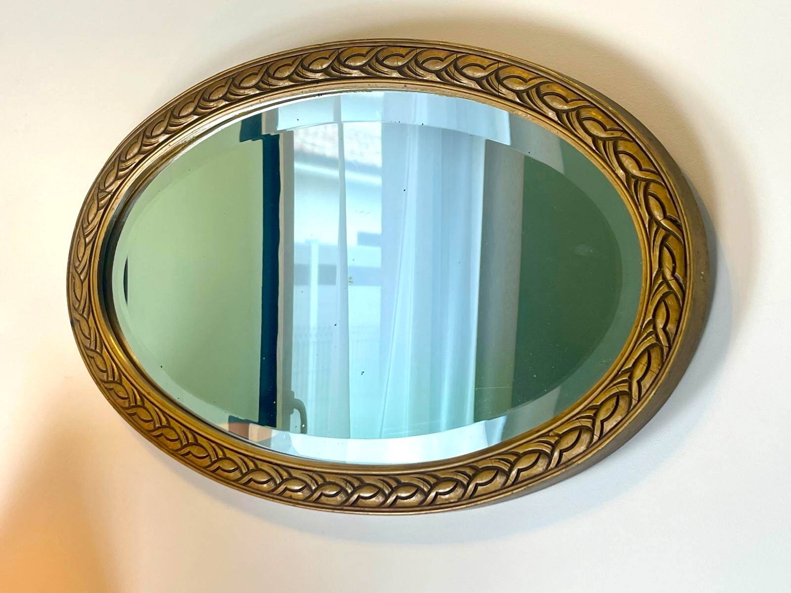 Miroir artd éco ovale doré 60 x 36 cm