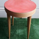 Tabouret Baumann XX hetre and red formica