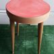 Tabouret Baumann XX hetre and red formica
