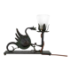 Wrought iron dragon table lamp, circa 1900