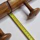 Wooden wall coat rack turned in imitation of bamboo, 6 hooks, 84 cm