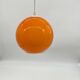 Suspension / orange opaline ball lamp, vintage / Space age