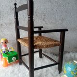 Antique armchair mulched vintage child