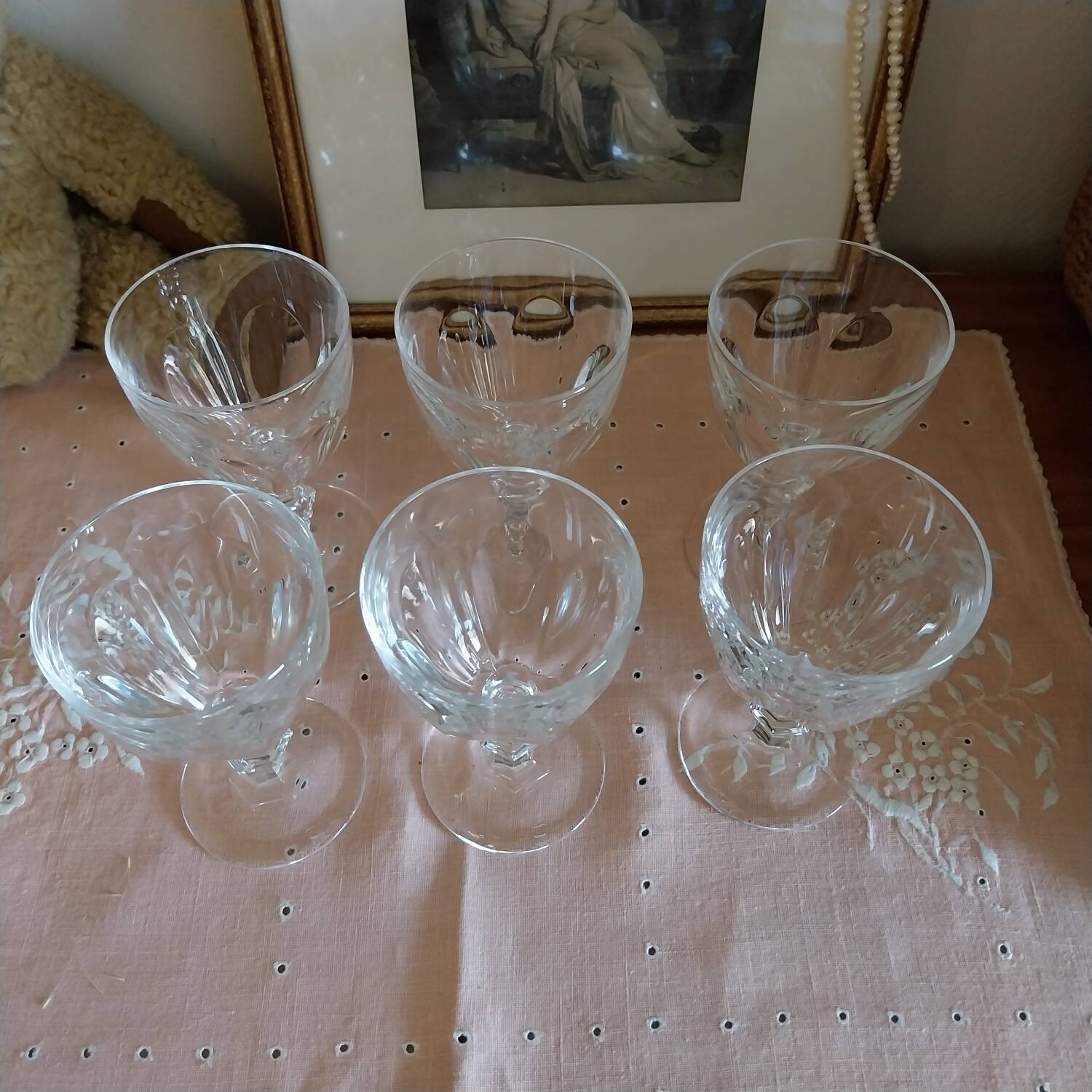 Arques Durand crystal stemmed glasses, Rambouillet model