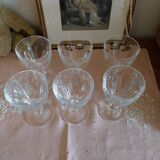 Arques Durand crystal stemmed glasses, Rambouillet model