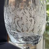 6 verres cristal gravé