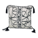 Square cushion, cover and insert, black and white. Ella model.