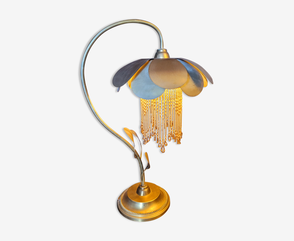 Ancienne lampe vintage en laiton années 70