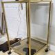 Vintage rolling table in brass and smoked glass