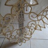 Embroidered tablecloth and 12 old linen towels 260 out of 165