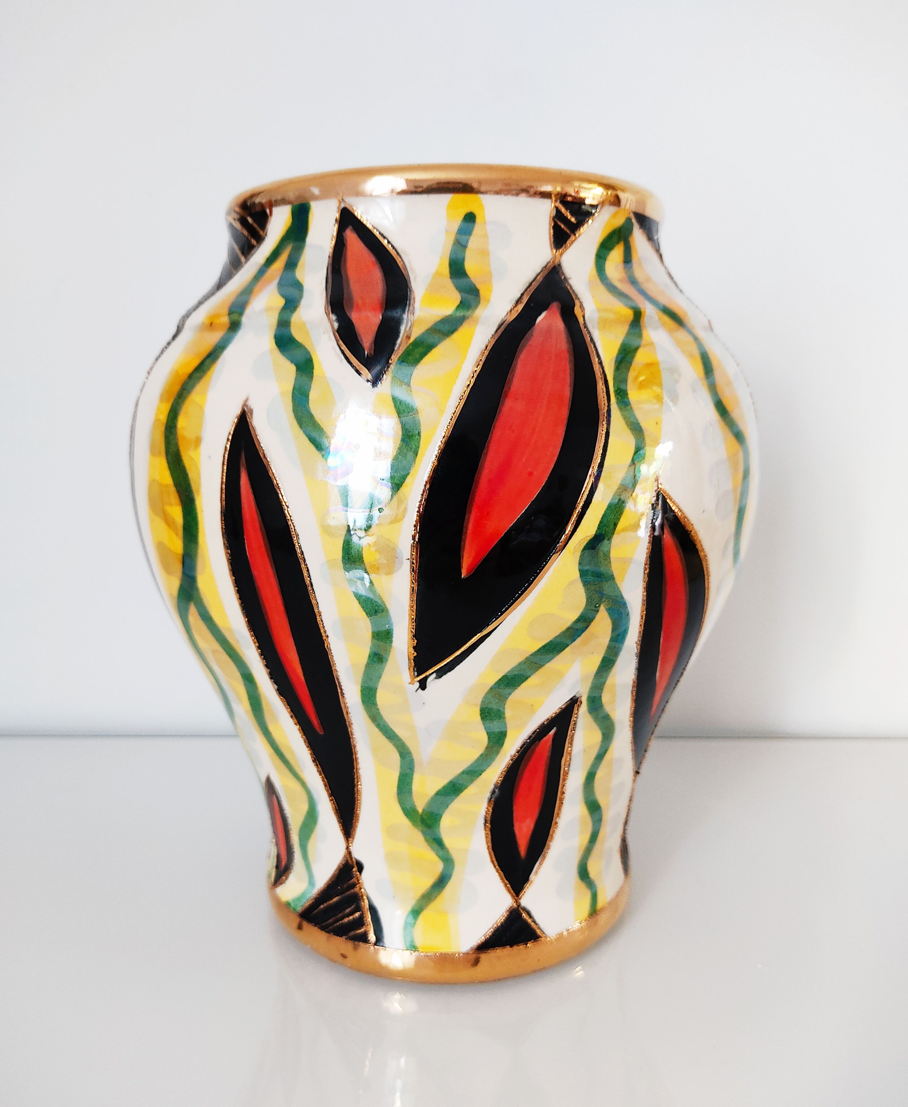 Hubert Bequet vase in earthenware