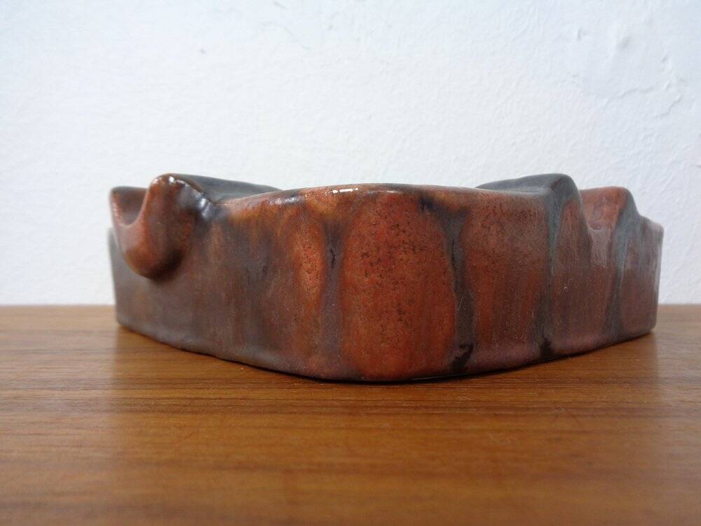 Brutalist ceramic ashtray, 1940s