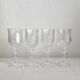 4 white wine stemmed glasses in Arques crystal, Longchamp vintage model