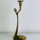 Sculptural brass candle holder, vintage
