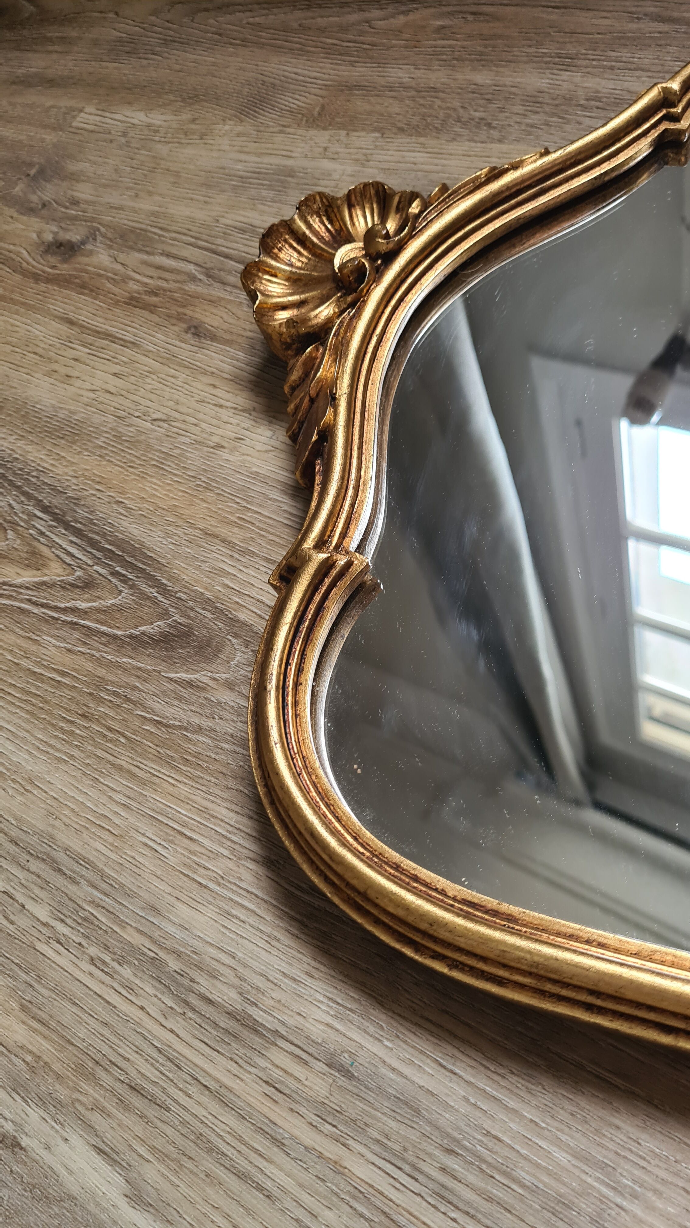 Old golden mirror rococo