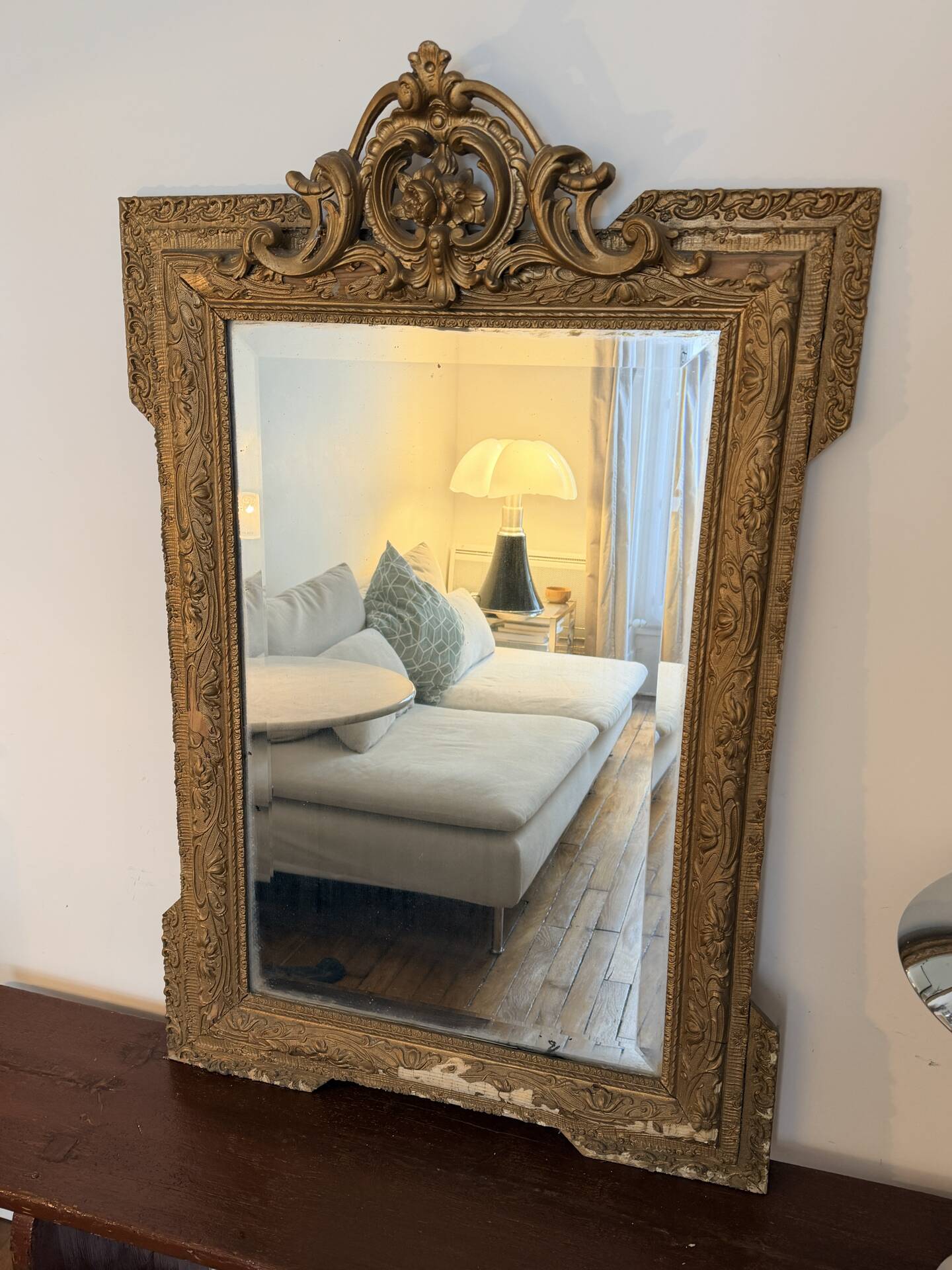 Grand miroir doré - 70xH107cm