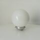 Globe lampshade vintage 50s Opaline and aluminum