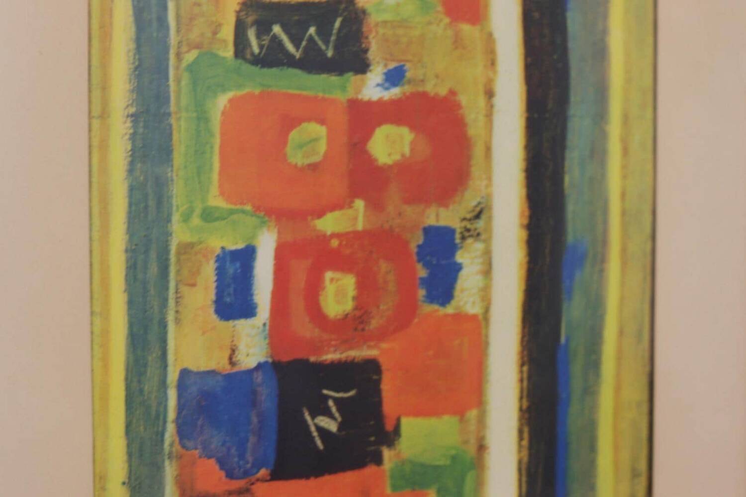 Swedish Oil on Panel – “Abstract Composition” by MARTIN BISSIÈRE, 1952
