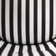 Mid-century modern Scandinavian rounded armchairs with black and white stripes, 1960s.