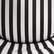 Mid-century modern Scandinavian rounded armchairs with black and white stripes, 1960s.