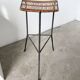 Wicker and metal stool Dennis Lennon 1950