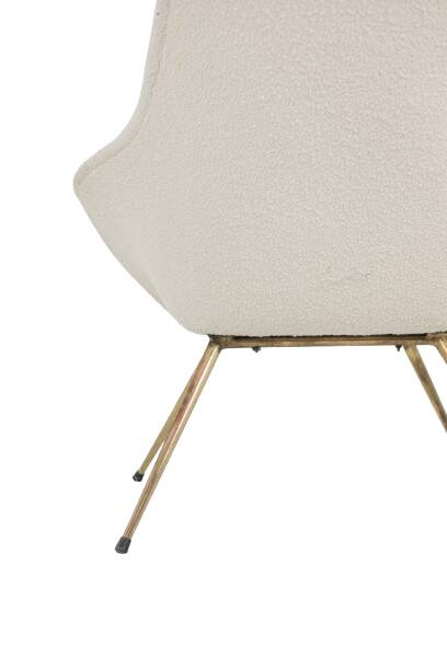 Pair of cocktail armchairs in gilded brass. 1960s.