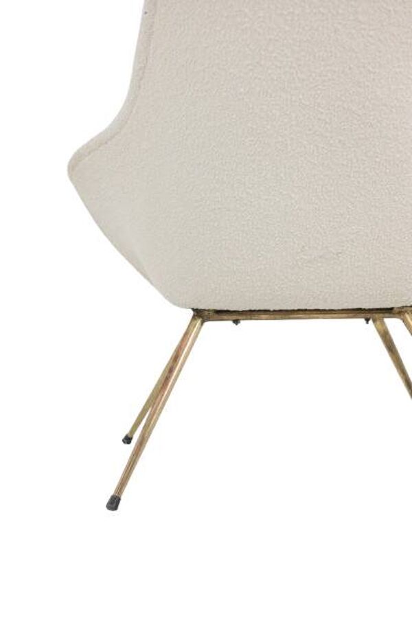 Paire de fauteuils cocktail en laiton doré. Années 1960.