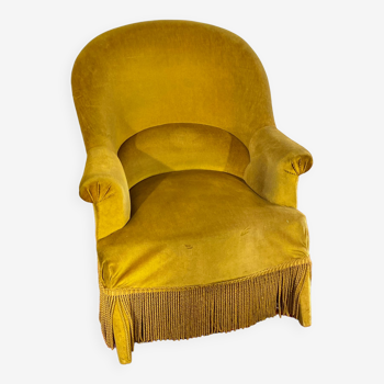 Toad armchair style Napoleon III Mustard