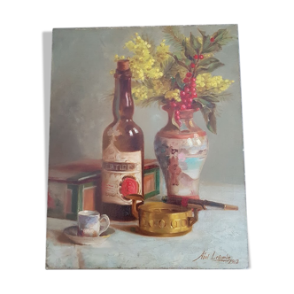 Still life oil painting ABEL LETOMBE 1913 41x33 cm