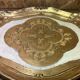 Old florentine tray painted wood, gilded, vintage 60,70