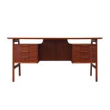 Teak desk, Danish design, 1970s, manufactured by Omann Jun
