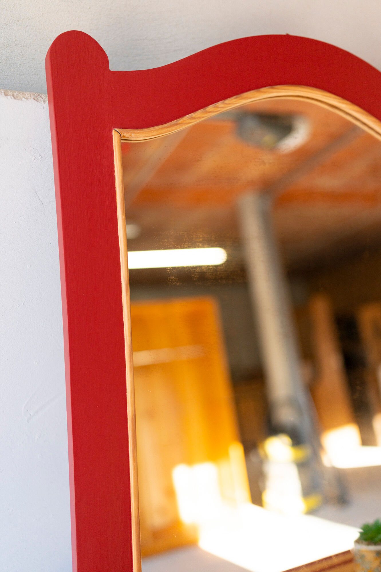 Solid pine antique mirror 60x74cm
